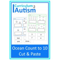 Ocean Count to 10 Cut & Paste Worksheets
